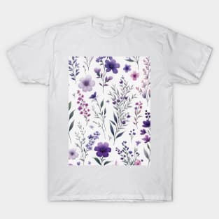 Flower, "Delicate Impressions: Classic Floral Elegance T-Shirt